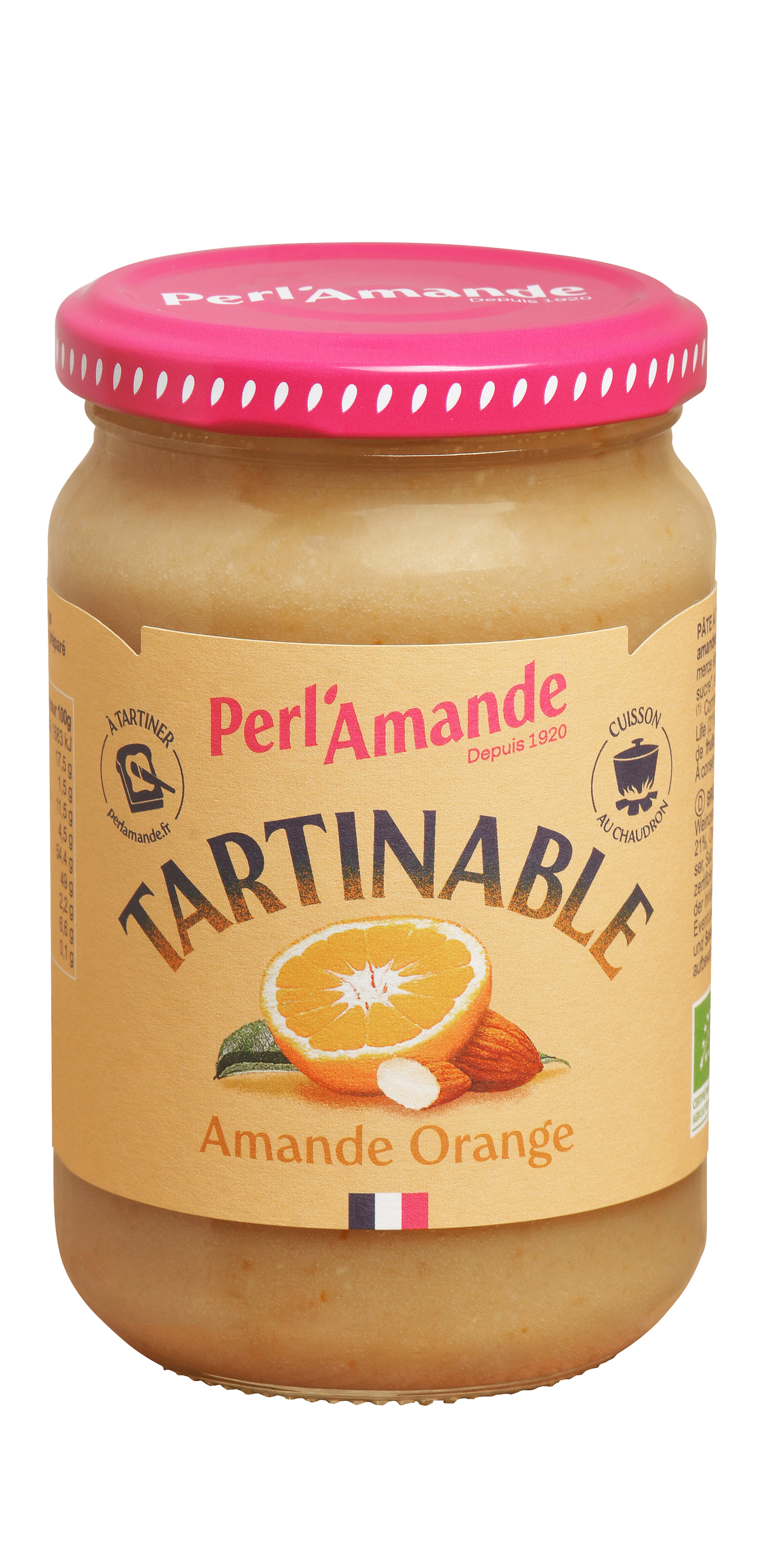 Perl'amande Tartinade amande-orange s.gluten bio & cru 300g